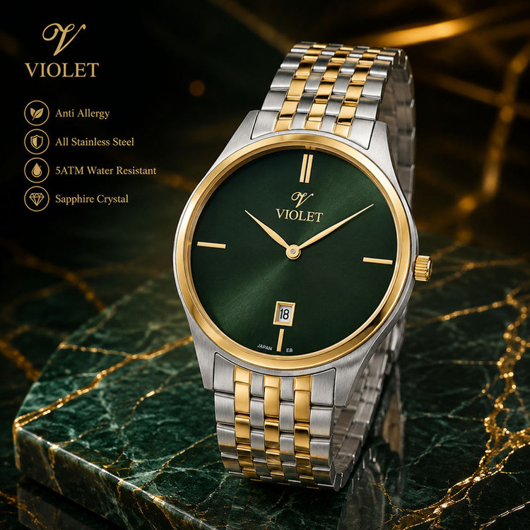 ساعت مچی عقربهای مردانه ویولت مدل 0608G-878