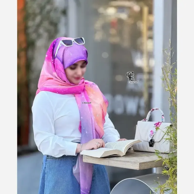 روسری نخی کاستوم طرح شادی قواره 115 در 115