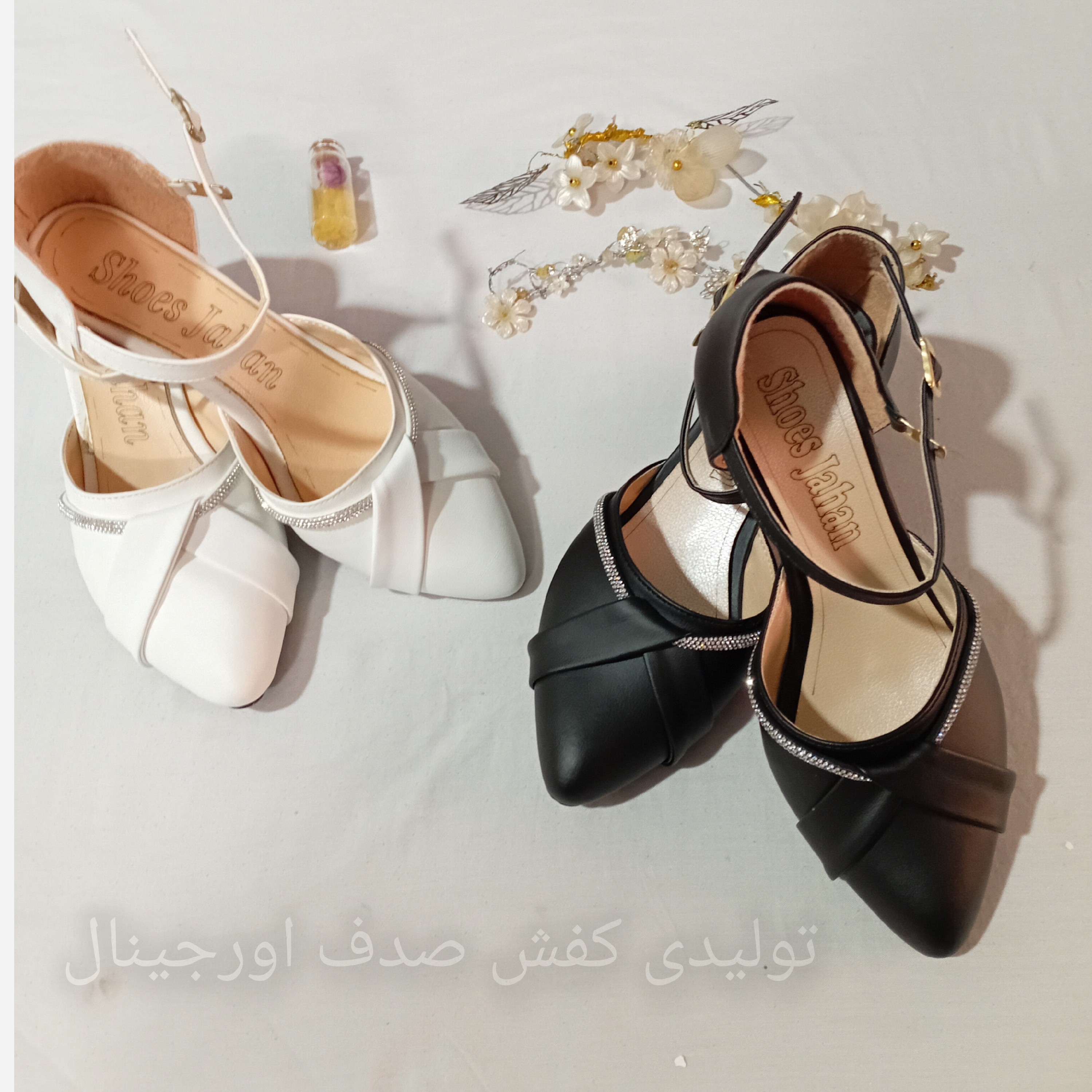کفش مجلسی زنانه جلو بسته نگینی برند صدف گلد ، حتی برای پنجه های پهن،پاشنه 5سانت،کفش مجلسی پاشنه دار،37تا 42،