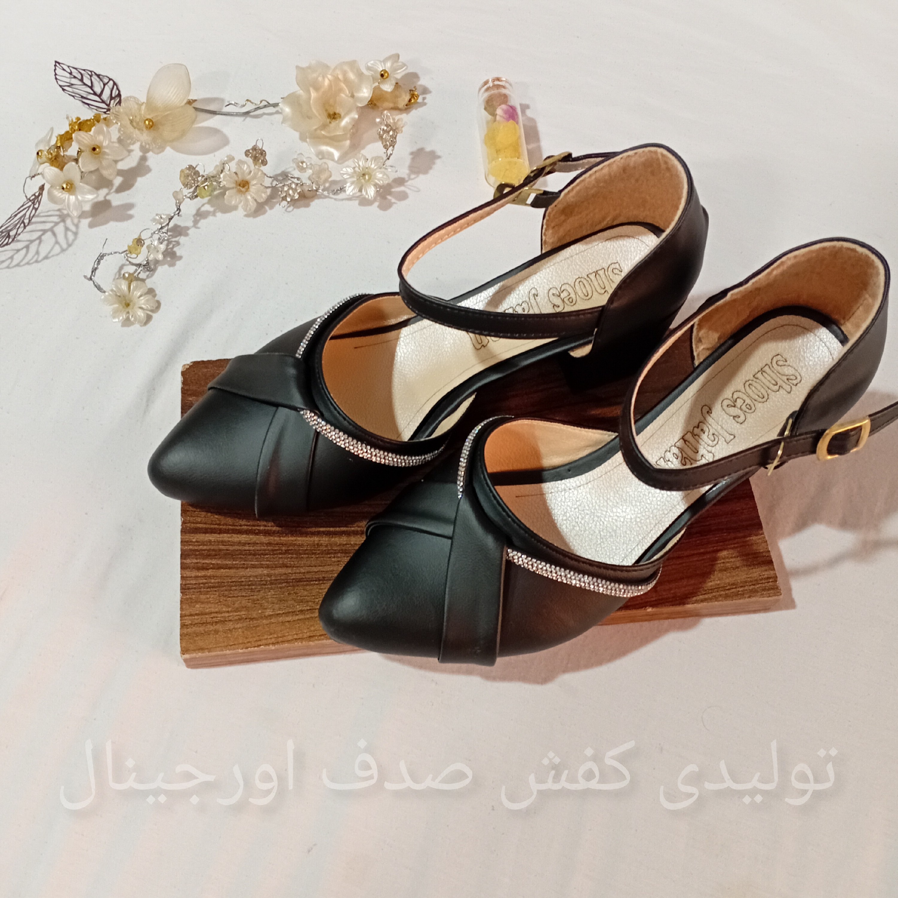 کفش مجلسی زنانه جلو بسته نگینی برند صدف گلد ، حتی برای پنجه های پهن،پاشنه 5سانت،کفش مجلسی پاشنه دار،37تا 42،
