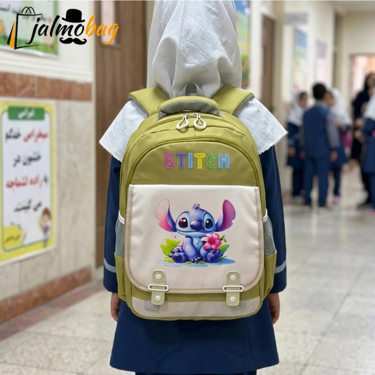 کوله پشتی مدرسه طرح استیج مناسب پیش دبستانی و دبستان جنس پارچه کجراه خارجی (2)