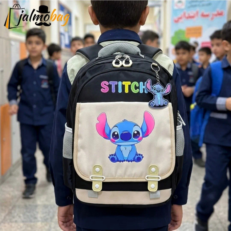 کوله پشتی مدرسه طرح استیج مناسب پیش دبستانی و دبستان جنس پارچه کجراه خارجی (2)
