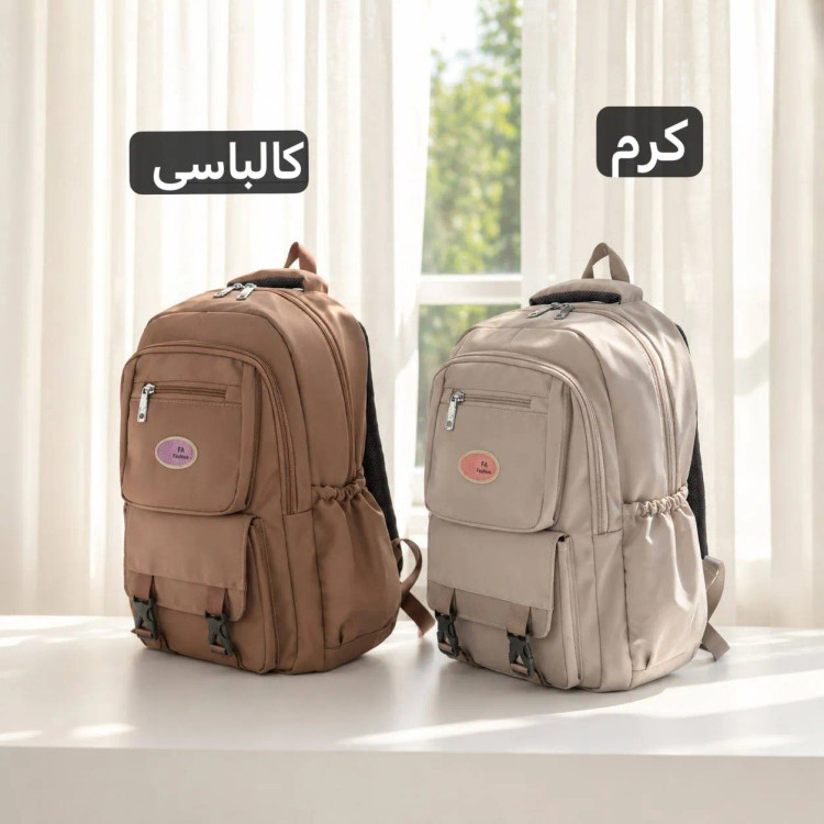 کوله پشتی برزنت مدرسه و دانشگاه ابعاد 45 در 35 سانتیمتر (2)