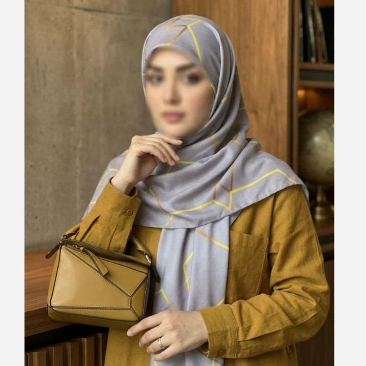 روسری نخ کاستوم طرح افرا قواره بزرگ 140 سانتیمتر