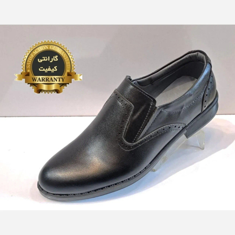 کفش چرم اسپرت مردانه مدل رویال مشکی اداری مجلسی روزمره