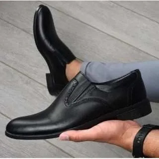کفش چرم اسپرت مردانه مدل رویال مشکی اداری مجلسی روزمره