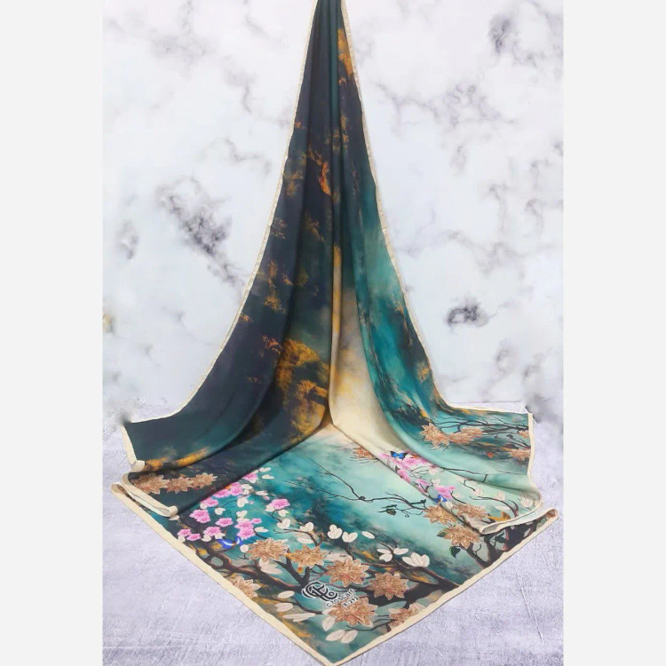 روسری نخ کاستوم سیتو طرح گیتی قواره بزرگ 140x140