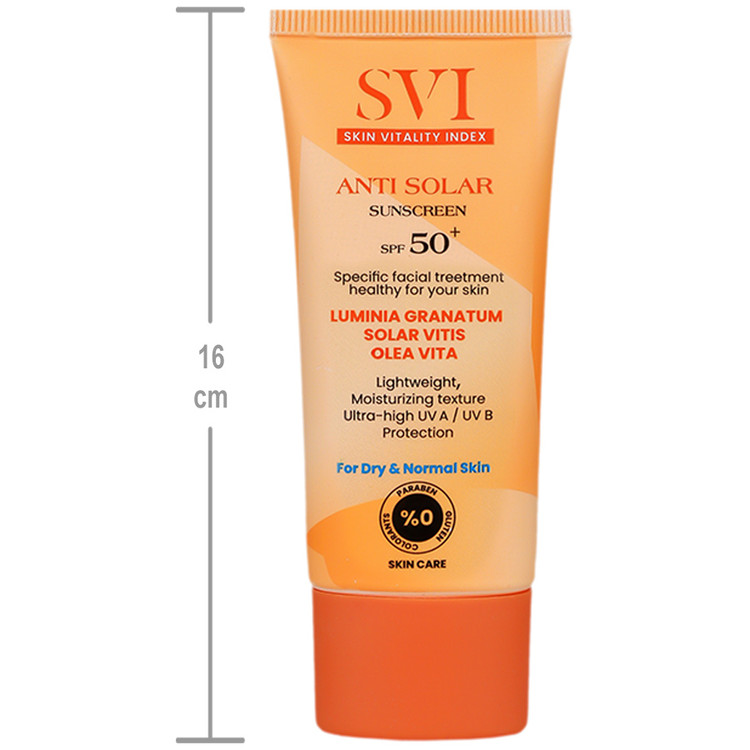کرم ضد آفتاب بی رنگ پوست خشک SPF50