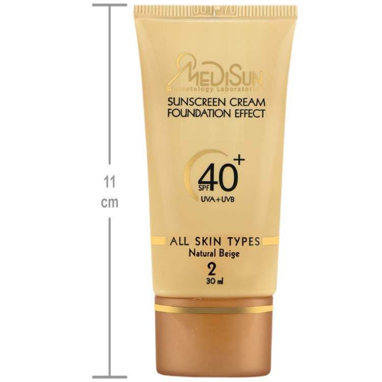 کرم ضد آفتاب پودری مدیسان SPF40 مناسب انواع پوست