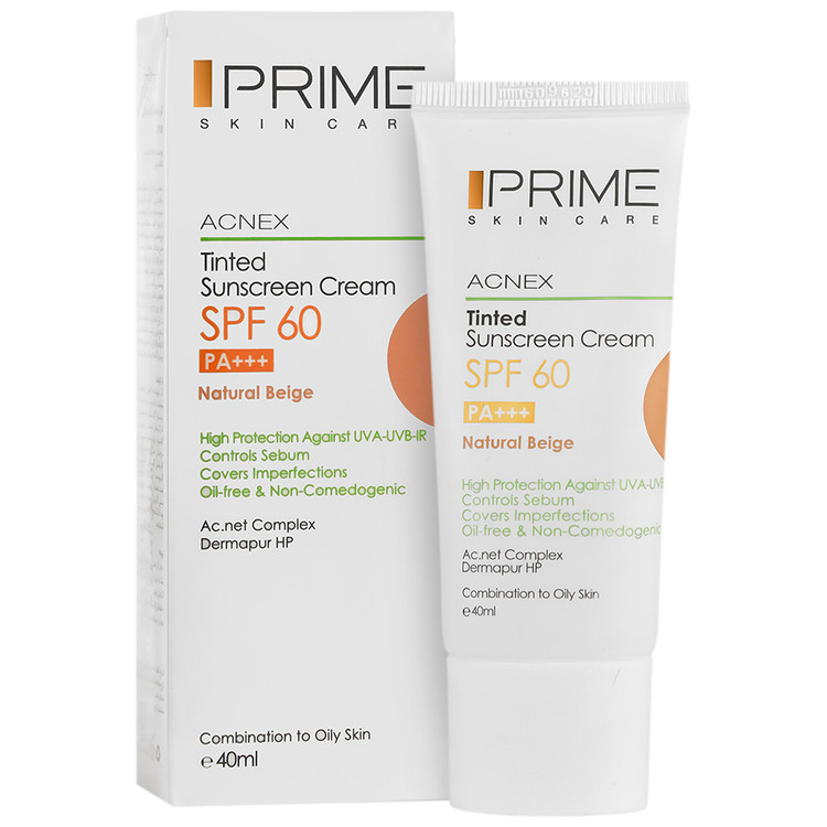 کرم ضد آفتاب رنگی پریم دکتر اخوی SPF60 مناسب پوست چرب