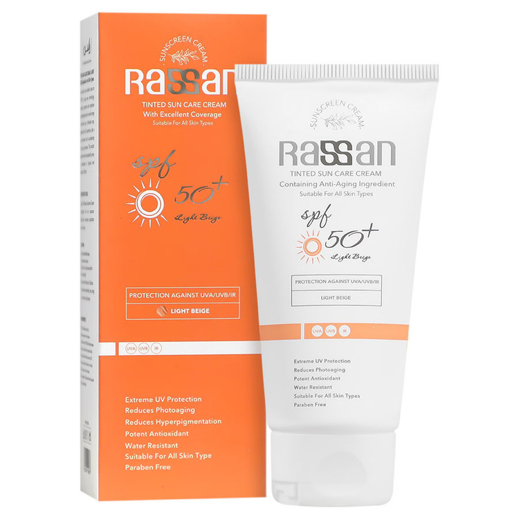 کرم ضد آفتاب رنگی راسن SPF50