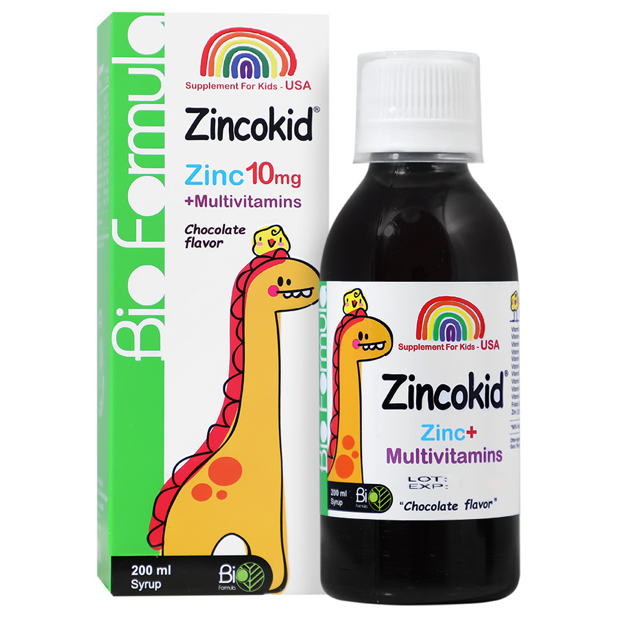 شربت زینکوکید بایوفرمولا 200ml شکلاتی