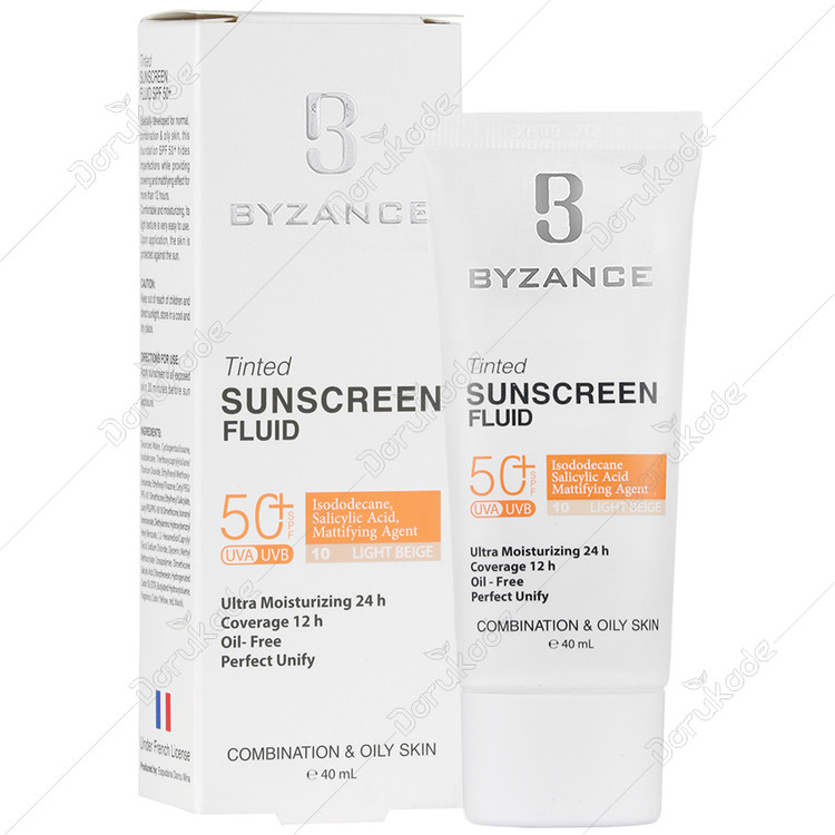 فلوئید ضد آفتاب رنگی SPF50 پوست چرب