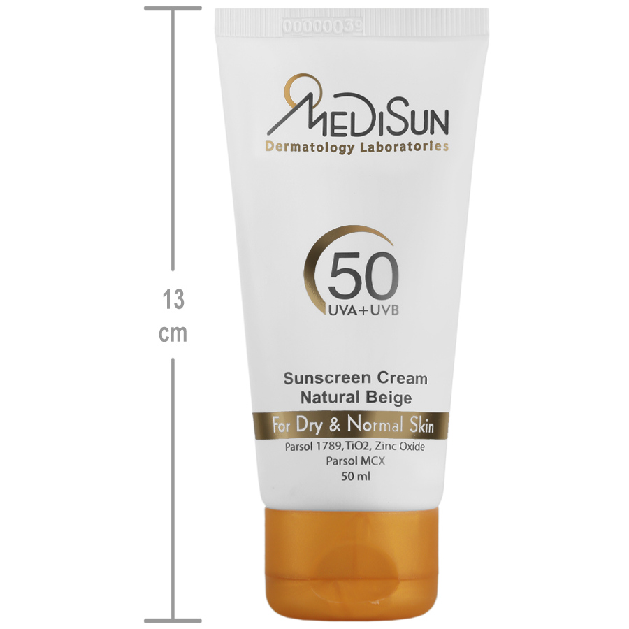 کرم ضد آفتاب پوست خشک و معمولی SPF50 بژ طبیعی