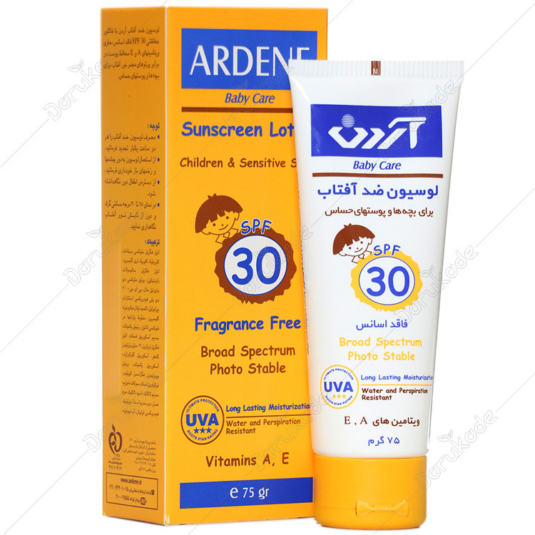 لوسیون ضد آفتاب کودکان و پوست های حساس SPF30