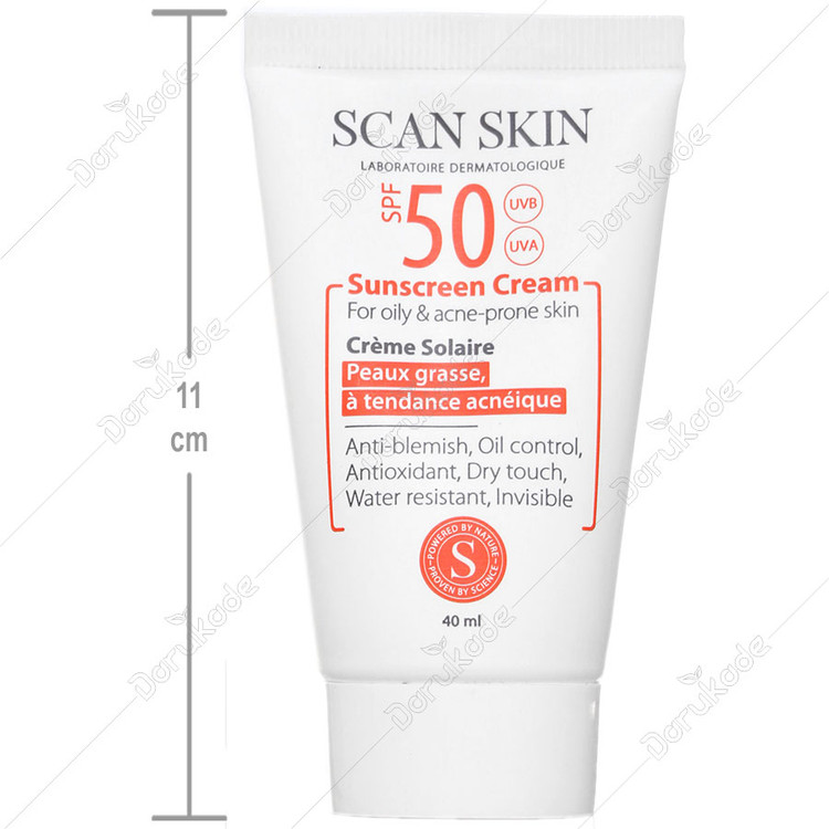 کرم ضد آفتاب بی رنگ پوست چرب اسکن اسکین