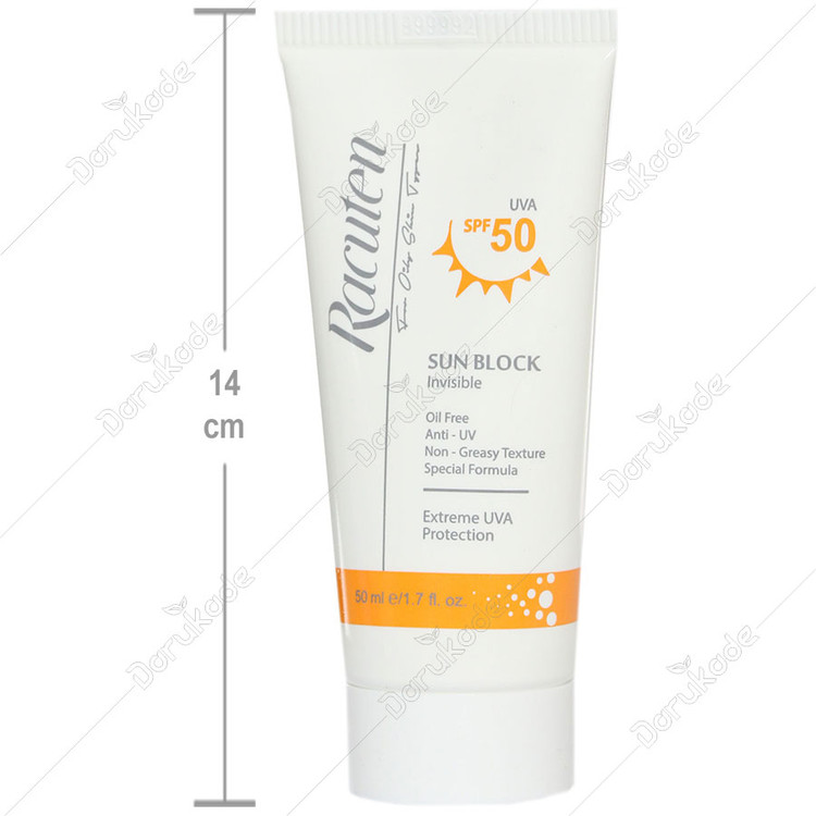 کرم ضد آفتاب بی رنگ پوست چرب و مختلط SPF50